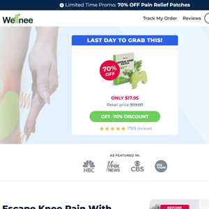 Wellnee Pain Relief Patches [INTL] (Social,Banner,Native,Push,SEO,Search) - CPA {No BrandBidding}