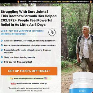 Arthozene Joint Remedy - Product Page [CA] (Social,Banner,Native) - CPA {No Search}