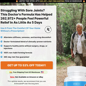 Arthozene Joint Remedy - Product Page [UK] (Social,Banner,Native) - CPA {No Search}