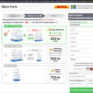 Glyco Forte Blood Pressure - DTC [SE] (Banner,Native,Social,Search,SEO,PPC,Push,Brand Bidding,Shopping) - CPA