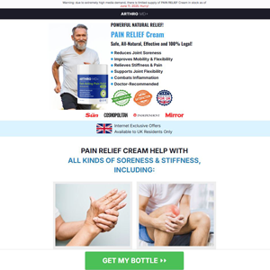 Arthro MD+ Cream - DTC [UK] (Banner,Native,Social,Search,SEO,PPC,Push,Brand Bidding,Shopping) - CPA