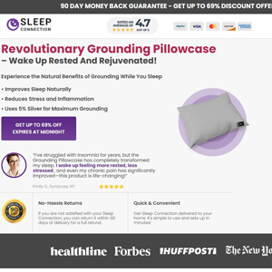 Sleep Connection Grounding Pillowcase [US] (Social,Banner,Native,Push,SEO,Search,Brand Bidding) - CPA 