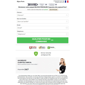 Glyco Forte Blood Pressure [FR] (Banner,Native,Social,Search,SEO,PPC,Push,Brand Bidding,Shopping) - CPA