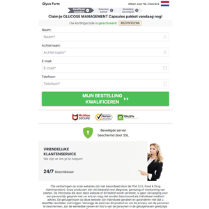 Glyco Forte Glucose Management - DTC [NL] (Banner,Native,Social,Search,SEO,PPC,Push,Brand Bidding,Shopping) - CPA  