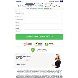  Arthro MD+ Capsules - DTC [NZ] (Banner,Native,Social,Search,SEO,PPC,Push,Brand Bidding,Shopping) - CPA