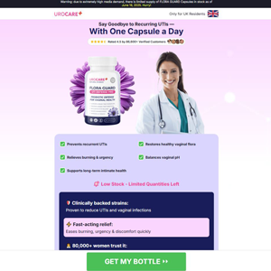 Urocare FLORA GUARD Capsules - DTC [UK] (Banner,Native,Social,Search,SEO,PPC,Push,Brand Bidding,Shopping) - CPA 