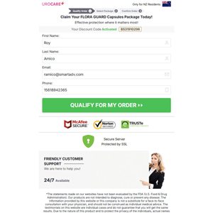 Urocare FLORA GUARD Capsules - DTC [NZ] (Banner,Native,Social,Search,SEO,PPC,Push,Brand Bidding,Shopping) - CPA