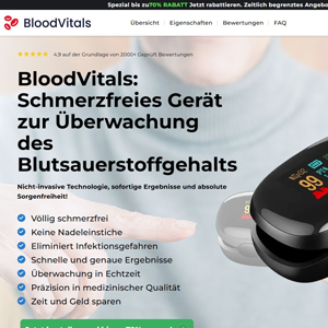BloodVitals - DTC [DE,AT] (Social,Banner,Native,Push,SEO,Search,Brand Bidding) - CPA