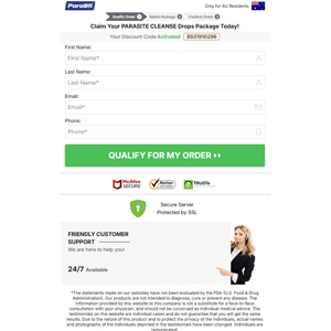 Para911 Parasite Cleanse Drops - DTC [AU] (Banner,Native,Social,Search,SEO,PPC,Push,Brand Bidding,Shopping) - CPA