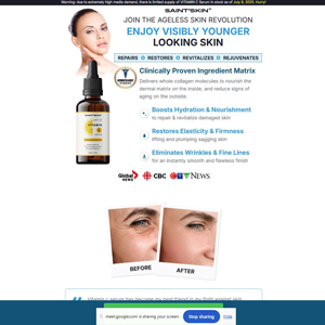 SAINT’SKIN Vitamin C Serum - DTC [CA] (Banner,Native,Social,Search,SEO,PPC,Push,Brand Bidding,Shopping) - CPA