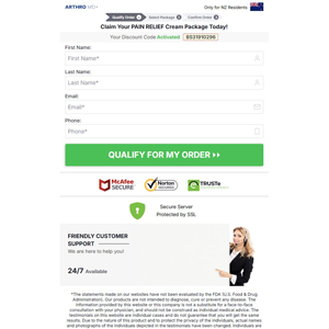 Arthro MD+ Cream - DTC [NZ] (Banner,Native,Social,Search,SEO,PPC,Push,Brand Bidding,Shopping) - CPA 
