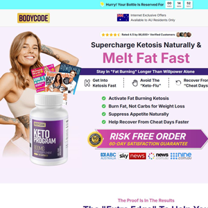 BodyCode KETO [AU] (Banner,Native,Social,Search,SEO,PPC,Push,Brand Bidding,Shopping) - CPA