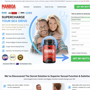 Manboa Male Enhancement Capsules - DTC [AU] (Banner,Native,Social,Search,SEO,PPC,Push,Brand Bidding,Shopping) - CPA