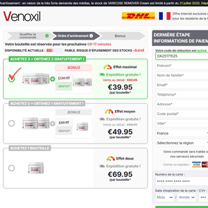 Venoxil Varicose Vein Root Remover - DTC [FR,BE,CH,LU] (Banner,Native,Social,Search,SEO,PPC,Push,Brand Bidding,Shopping) - CPA