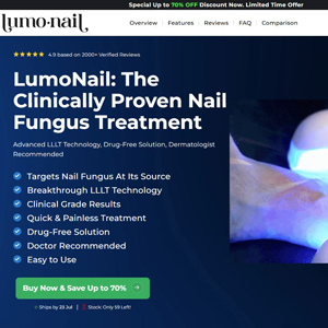 Lumonail Nail Fungus - DTC [US] (Social,Banner,Native,Push,SEO,Search,Brand Bidding) - CPA