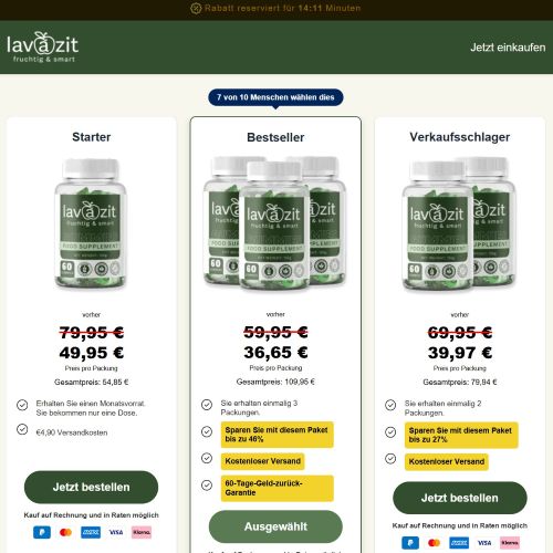 Lavazit Diet - DTC [DE,AT,CH] (Banner,Native,Social,Search,SEO,Brand Bidding) - CPA
