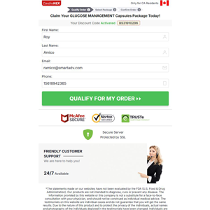 CardioNEX Glucose Management - DTC [CA] (Banner,Native,Social,Search,SEO,PPC,Push,Brand Bidding,Shopping) - CPA