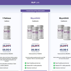 GLP Lab Diet - DTC [FI] (Social,Banner,Native,Push,SEO,Search,Brand Bidding) - CPA
