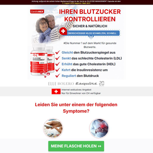 CardioNEX Glucose Management German [CH] (Banner,Native,Social,Search,SEO,PPC,Push,Brand Bidding,Shopping) - CPA