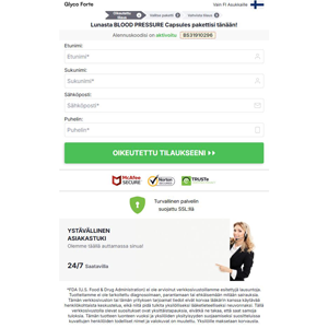 ! NEW OFFER - Glyco Forte Blood Pressure - DTC [FI] (Banner,Native,Social,Search,SEO,PPC,Push,Brand Bidding,Shopping) - CPA