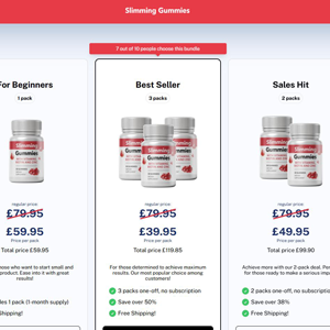 ! NEW OFFER - Slimming Gummies - DTC [UK] (Social,Banner,Native,Push,SEO,Search,Brand Bidding) - CPA