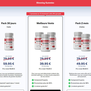 ! NEW OFFER - Slimming Gummies - DTC [FR] (Social,Banner,Native,Push,SEO,Search,Brand Bidding) - CPA