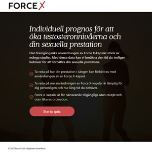 Force X ME - DTC [SE] (Banner,Native,Social,Search,SEO,Brand Bidding) - CPA 