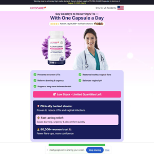 Urocare FLORA GUARD Capsules -DTC  [US] (Banner,Native,Social,Search,SEO,PPC,Push,Brand Bidding,Shopping) - CPA