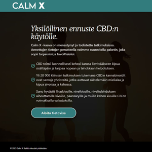 Calm X CBD - DTC [FI] (Social,Banner,Native,Push,SEO,Search,Brand Bidding) - CPA