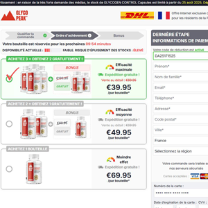 !  NEW OFFER - Glyco Peak Glycogen Control - DTC [FR,BE,LU,CH] (Banner,Native,Social,Search,SEO,PPC,Push,Brand Bidding,Shopping) - CPA