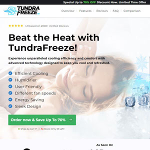 TundraFreeze Portable AC - $89 CTC [US] (Social,Banner,Native,Push,SEO,Search,Brand Bidding) - CPA