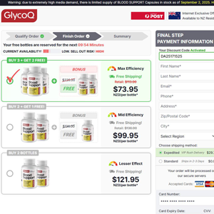GlycoQ Blood Support Capsules - DTC [NZ] (Banner,Native,Social,Search,SEO,PPC,Push,Brand Bidding,Shopping) - CPA