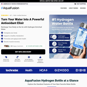 AquaFusion Hydrogen Bottle - Product Page [INTL] (Social,Banner,Native,Push,SEO,Search,Brand Bidding) - CPA