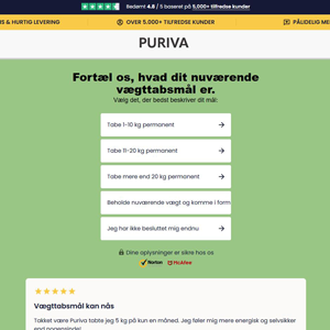 Puriva Diet - DTC [DK] (Social,Banner,Native,Push,SEO,Search,Brand Bidding) - CPA