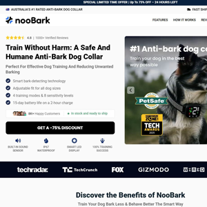 NooBark Anti-Bark Collar - DTC [AU] (Social,Banner,Native,Push,SEO,Search,Brand Bidding) - CPA