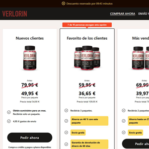 Verlorin ME - DTC [ES] (Social,Banner,Native,Push,SEO,Search,Brand Bidding) - CPA