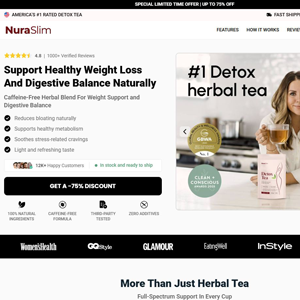 NuraSlim Detox Tea - DTC [INTL] (Social,Banner,Native,Push,SEO,Search,Brand Bidding) - CPA