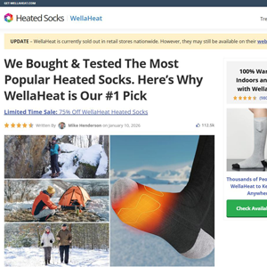 WellaHeat Heated Socks - Advertorial  [INTL] (Social,Banner,Native,Push,SEO,Search,Brand Bidding) - CPA