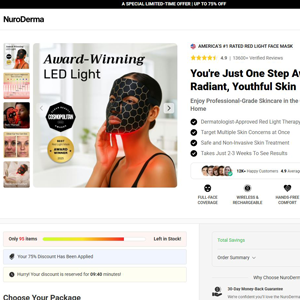 NuroDerm Red Light Mask - DTC [INTL] (Social,Banner,Native,Push,SEO,Search,Brand Bidding) - CPA