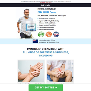 Arthrovix Heat Relief Cream - DTC [NZ] (Banner,Native,Social,Search,SEO,PPC,Push,Brand Bidding,Shopping) - CPA