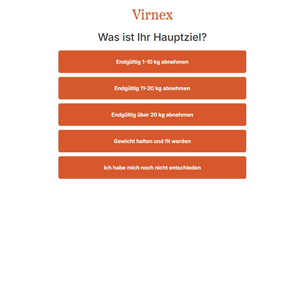 Virnex Diet - Quiz Page 2 [DE,AT,CH,BE,NL,FI,DK] (Social,Banner,Native,Push,SEO,Search,Brand Bidding) - CPA