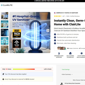 Clairlite  UV Sanitizer - DTC [INTL] (Social,Banner,Native,Push,SEO,Search,Brand Bidding) - CPA