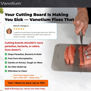 ! HOT - Vanotium Cutting Board - Product Page [Multi-GEO] (Social,Banner,Native,Push,SEO,Search,Brand Bidding) - CPA