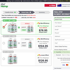 Vital Hemp Gummies - DTC [AU] (Banner,Native,Social,Search,SEO,PPC,Push,Brand Bidding,Shopping) - CPA