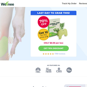 Wellnee Pain Relief Patches High CTC [INTL] (Social,Banner,Native,Push,SEO,Search) - CPA {No BrandBidding}