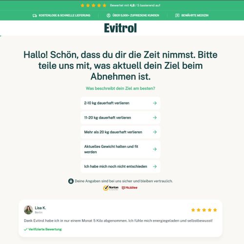 Evitrol - Diet - Quiz LP  [DE,AT,FR,BE,CH,DK,SE,FI] (Banner,Native,Social,Search,SEO,Brand Bidding) - CPA 