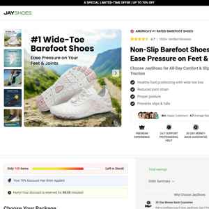 JayShoes Barefoot Shoes - DTC [INTL] (Social,Banner,Native,Push,SEO,Search,Brand Bidding) - CPA