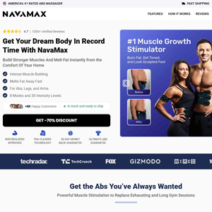NavaMax ABS Stimulator - Product Page [INTL] (Social,Banner,Native,Push,SEO,Search,Brand Bidding) - CPA 