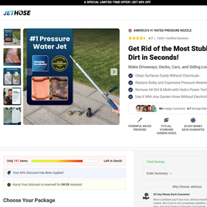 JetHose Pressure Nozzle - DTC [INTL] (Social,Banner,Native,Push,SEO,Search,Brand Bidding) - CPA