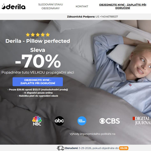 Derila Memory Foam Pillow COD [CZ] (Banner,Native,Social,Search,SEO) - CPA {No BrandBidding} 